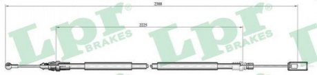Трос ручного тормоза LPR C0213B