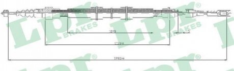 Трос ручного тормоза LPR C0258B