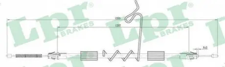 Фото Трос ручника (задній) (L) Ford Transit (V184)(1528/1238mm) LPR (C0297B) зображення 1