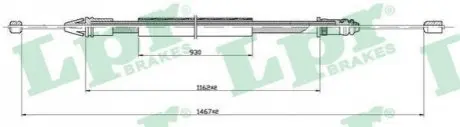 Трос ручного гальма LPR C0401B Купити в Україні