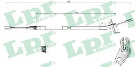 Трос стоянкового гальма LPR C0453B