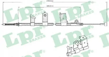 Трос стоянкового гальма LPR C0475B