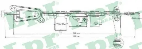 Трос стоянкового гальма LPR C0481B