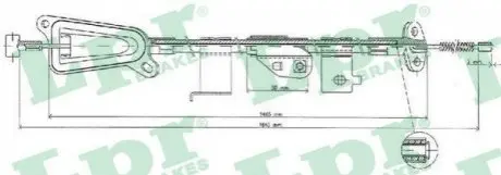 Трос стоянкового гальма LPR C0482B Купити в Україні