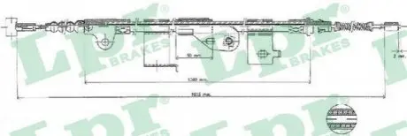 Трос стоянкового гальма LPR C0503B