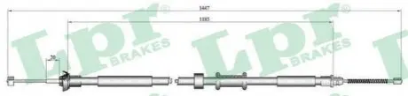 Трос ручного тормоза LPR C0517B