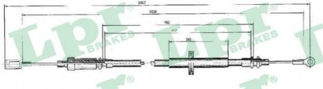 Трос ручного тормоза LPR C0524B