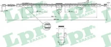 Трос стоянкового гальма LPR C0529B