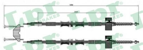 Трос ручного тормоза LPR C0535B