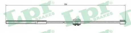 Трос стоянкового гальма LPR C0558B