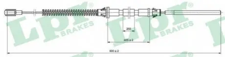 Трос стоянкового гальма LPR C0574B