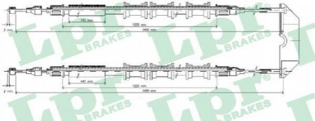 Трос ручного тормоза LPR C0583B