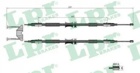 Трос ручного тормоза LPR C0595B