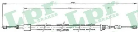 Трос стоянкового гальма LPR C0615B