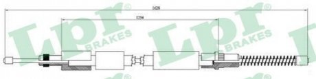 Трос ручного тормоза LPR C0619B (фото 1)