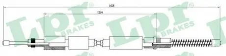 Трос ручного тормоза LPR C0619B