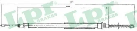 Трос стоянкового гальма LPR C0624B