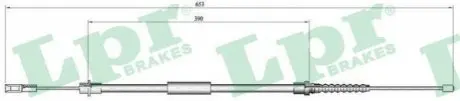 Трос стоянкового гальма LPR C0645B Купити в Україні