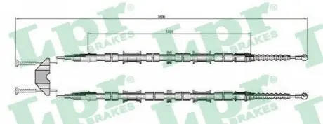 Трос стоянкового гальма LPR C0655B