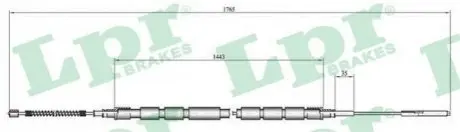 Фото Трос стоянкового гальма LPR (C0657B) зображення 1
