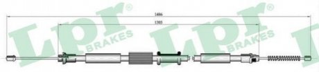 Трос ручного тормоза LPR C0658B