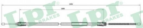 Трос ручного тормоза LPR C0718B