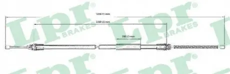 Трос ручника (задній) Renault Megane 1.4-2.0 96-04 (1473mm) знято з постачання LPR C0720B