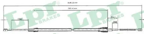 Трос ручника Skoda Bora 05-14 (L=1620mm) LPR C0812B Купити в Україні
