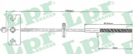 Трос ручного тормоза LPR C0840B (фото 1)