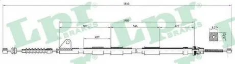 Трос ручного тормоза LPR C0851B