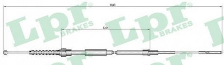 Трос ручного тормоза LPR C0933B (фото 1)