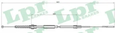 Трос стоянкового гальма LPR C0942B