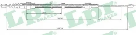 Трос стоянкового гальма LPR C0952B