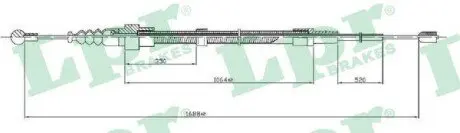 Трос ручного тормоза VW Golf IV/Skoda Octavia/Audi A3 97-10 (1693mm) LPR C0953B