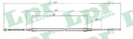 Трос ручного тормоза LPR C0964B