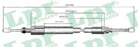 Трос ручного тормоза LPR C0975B