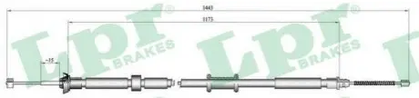 Трос стоянкового гальма LPR C1023B Купити в Україні