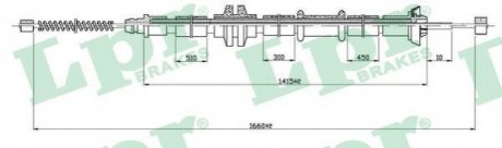 Трос ручного тормоза LPR C1042B