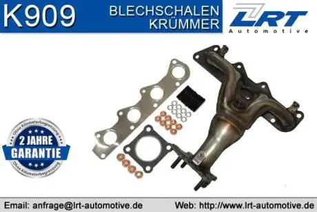 Випускний колектор SEAT AROSA, INCA VW CADDY II, LUPO I, POLO, POLO III CLASSIC 1.0/1.4 11.95-07.05 LRT K909