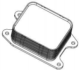 Радиатор смазки Skoda Octavia A7 (13-)/VW Golf VII (12-) 1.2TSi/1.4TSi/1.6i (LOc 1807) LUZAR LOC1807