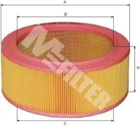 Фільтр повітряний Ford Transit 1.6-2.5D 85-94 знято з постачання M-FILTER A 121 Купити в Україні