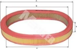 Фото Фильтр воздушный Ford Escort/Orion/Fiesta 1.4/1.6i 86-95 M-FILTER (A 252) изображение 1