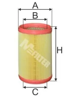 Фильтр воздушный 1.2i Kangoo 97-01/Clio 96-04/Twingo 96- M-FILTER A 553