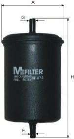 Фільтр палива - (0024772701, 0024772801, 0024772601) M-FILTER BF674