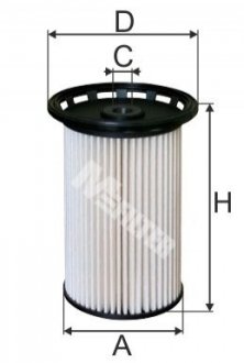 Фильтр топливный (сменный элемент) - (7N0127177, 7N0127177B) M-FILTER DE3138 (фото 1)