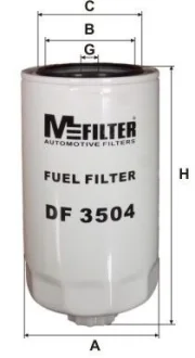 Фільтр паливний M-FILTER DF3504 Купить в Украине