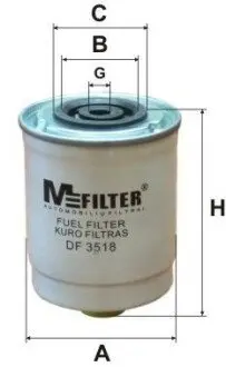 Корпус фільтра паливного Ford Transit 2.5TD 97-00 M-FILTER DF3518 Купити в Україні