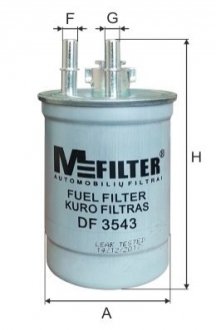 Фильтр топливный 1.8Di/TDDi Focus 99-04/Fiesta 00- - DF 3543 (1088053, 1150868, 10088053) M-FILTER DF3543 (фото 1)