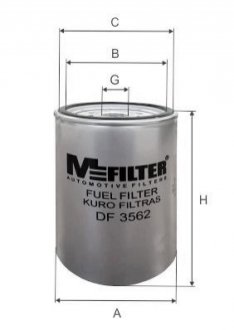 Фільтр паливний M-FILTER DF3562 (фото 1)