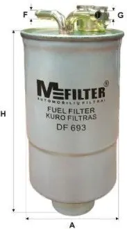 Фильтр топлива M-FILTER DF693 Купить в Украине